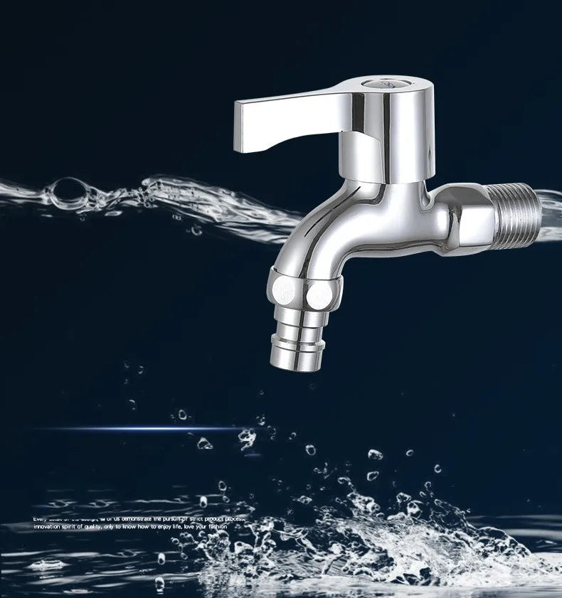 Washing Machine Tap 4-point Interface Double Ended Brass Faucet Mop Pool Expansion Faucet Multifunctional Bathroom Accessories