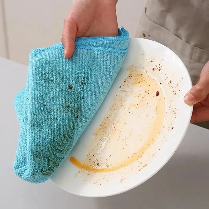 A Set of 20/50Pcs Cleaning Cloth Set in Random Colors, Multi-Functional and Absorbent, for Home, Kitchen, Living Room, Bedroom, Bathroom, and Furniture Stain Removal, Glass Cleaning, Microfiber Cleaning Cloth for Both Dry and