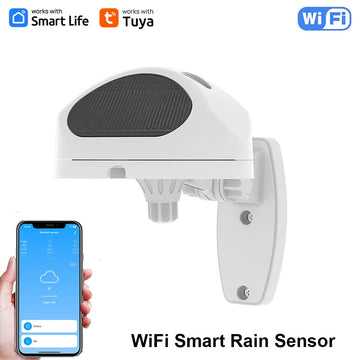 Haozee Tuya WiFi Smart Rainfall Sensor Outdoor IP66 Waterproof Rain Detector Wireless Real-Time Rain Detection Remote Monitor