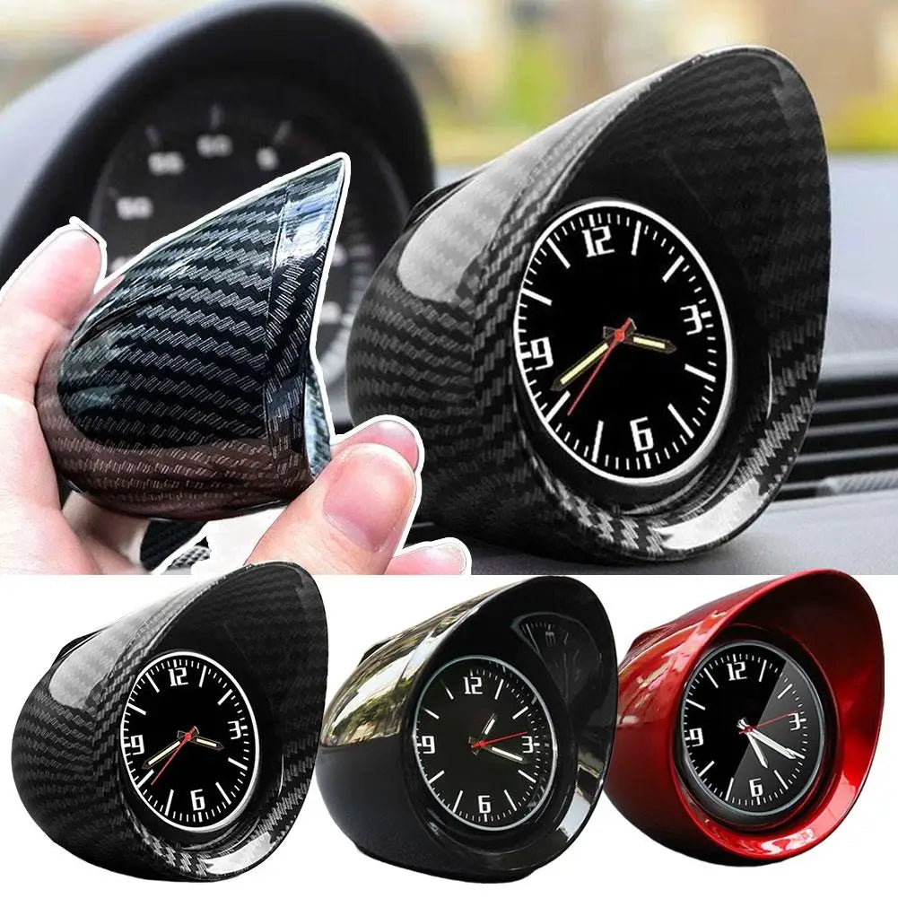 Car Clock Luminous Mini Automobiles Internal Stick-On Digital Watch Mechanics Quartz Clocks Auto Ornament