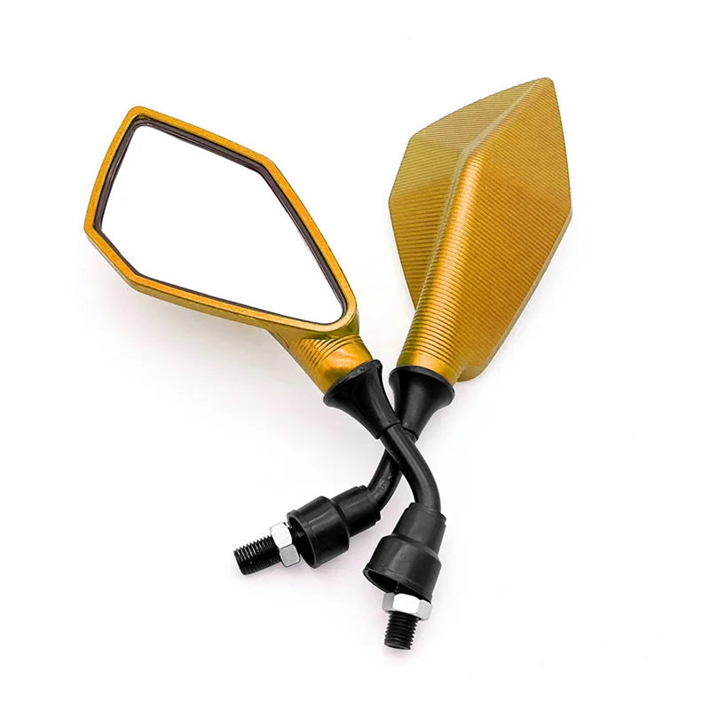 Motorcycle Mirrors Red M10 ABS Motorcycle Rearview Mirrors Scooter E-Bike ATV Dirt Bike Rear View Mirrors HD Side Mirror