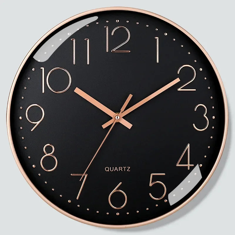 Round Wall Clock, Modern Silent 8 Inch Wall Clock, Quartz Movement Battery Powered, Decorate Home, School, Bedroom, Office