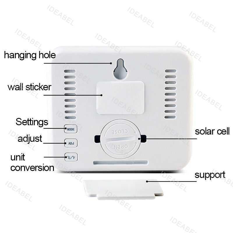 Thermohygrometer Ultra-thin Simple Smart Home Electronic Digital Thermometer Hygrometer LCD Digital Wall Clock