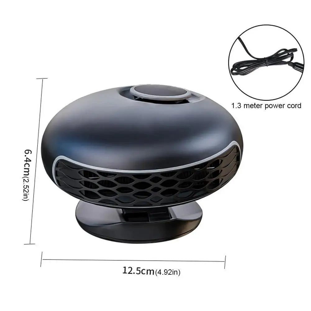 12V 24V Car Heater Fan Electric Heating Warming Auto Windshield Defroster Defogging Demister 360° Rotating Heater for Home