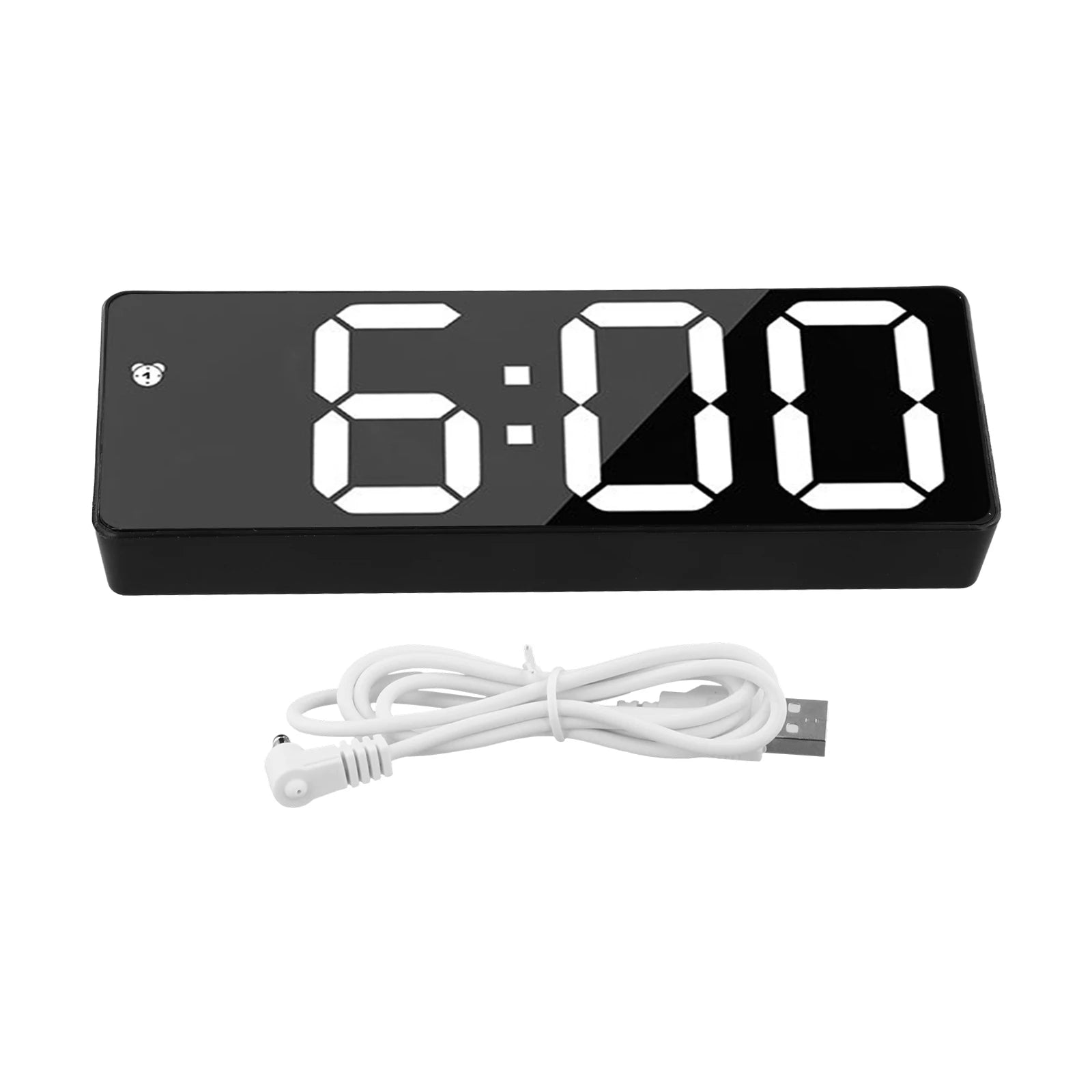 Electronic Clock with Bright Large Display and Voice Control Designed for Time Alarm Calendar and Temperature Monitoring