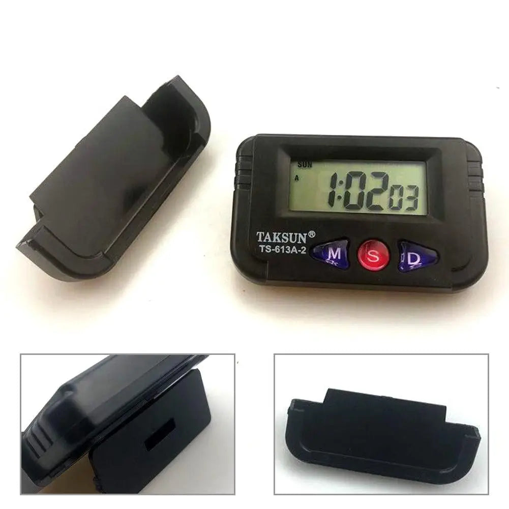 Table Clock Alarm Clock 1 Pc Car Clock Compact Double Sided Durable Reliable Stopwatch Date And Timer Function