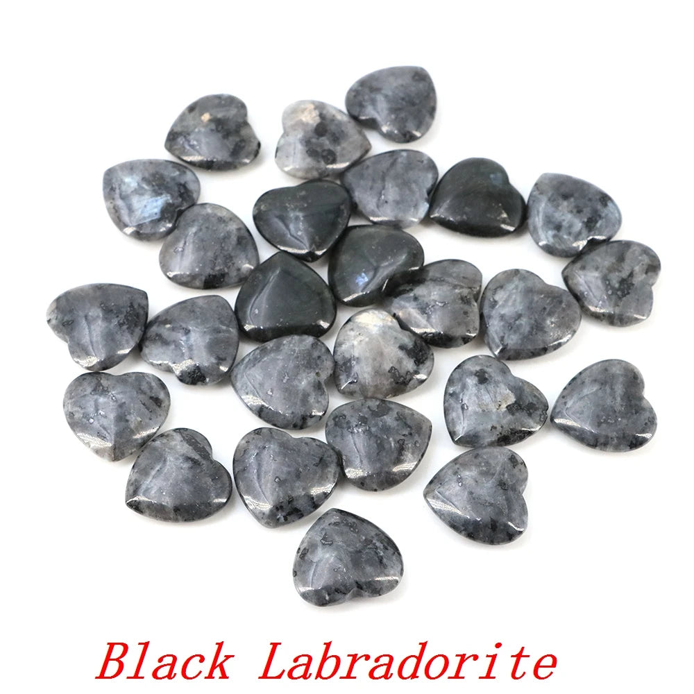 Lots Wholesale Gem Heart Shape LOVE 20MM Natural Crystal Amethyst Agate Bead Healing Reiki Natural Stone Gift Supplies