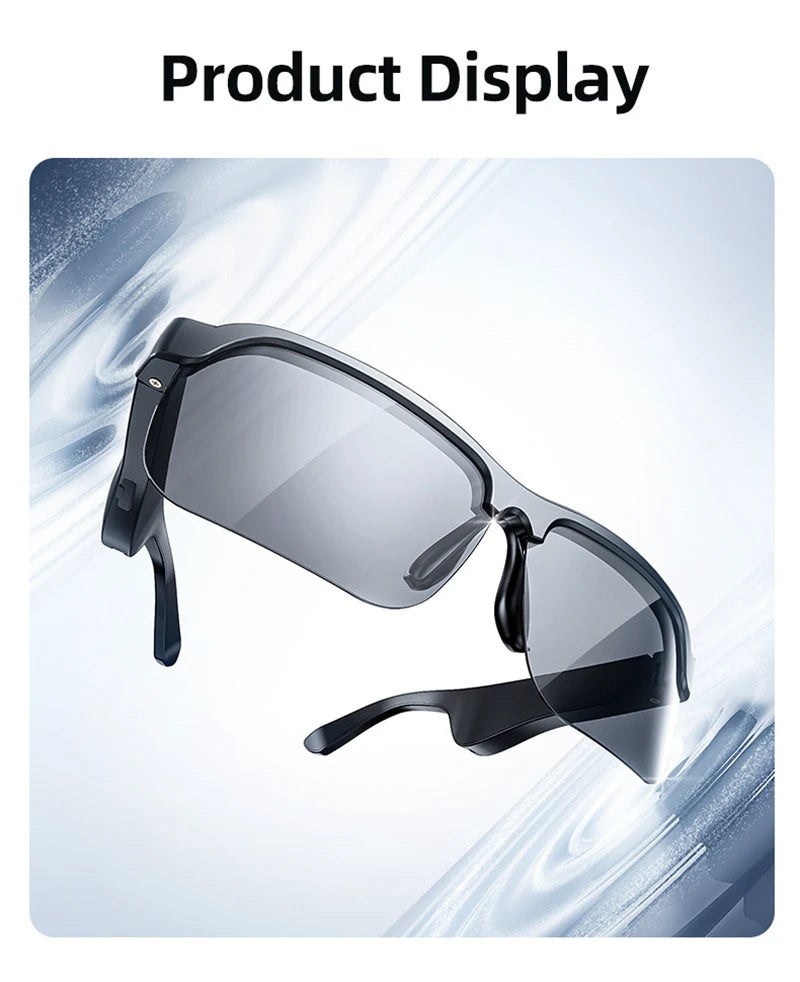 AI HD Smart Glasses Bluetooth Music Glasses Voice Assistant Calling Control Music UV Polarized Multifunctional Sunglasses