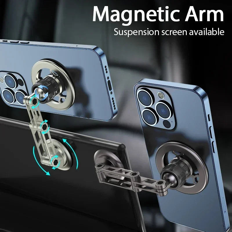 Metal Magnetic Car Phone Bracket with 360° Degree Rotating Accessory Foldable Ventilated Magnet Gps Cars Accessories for Phones