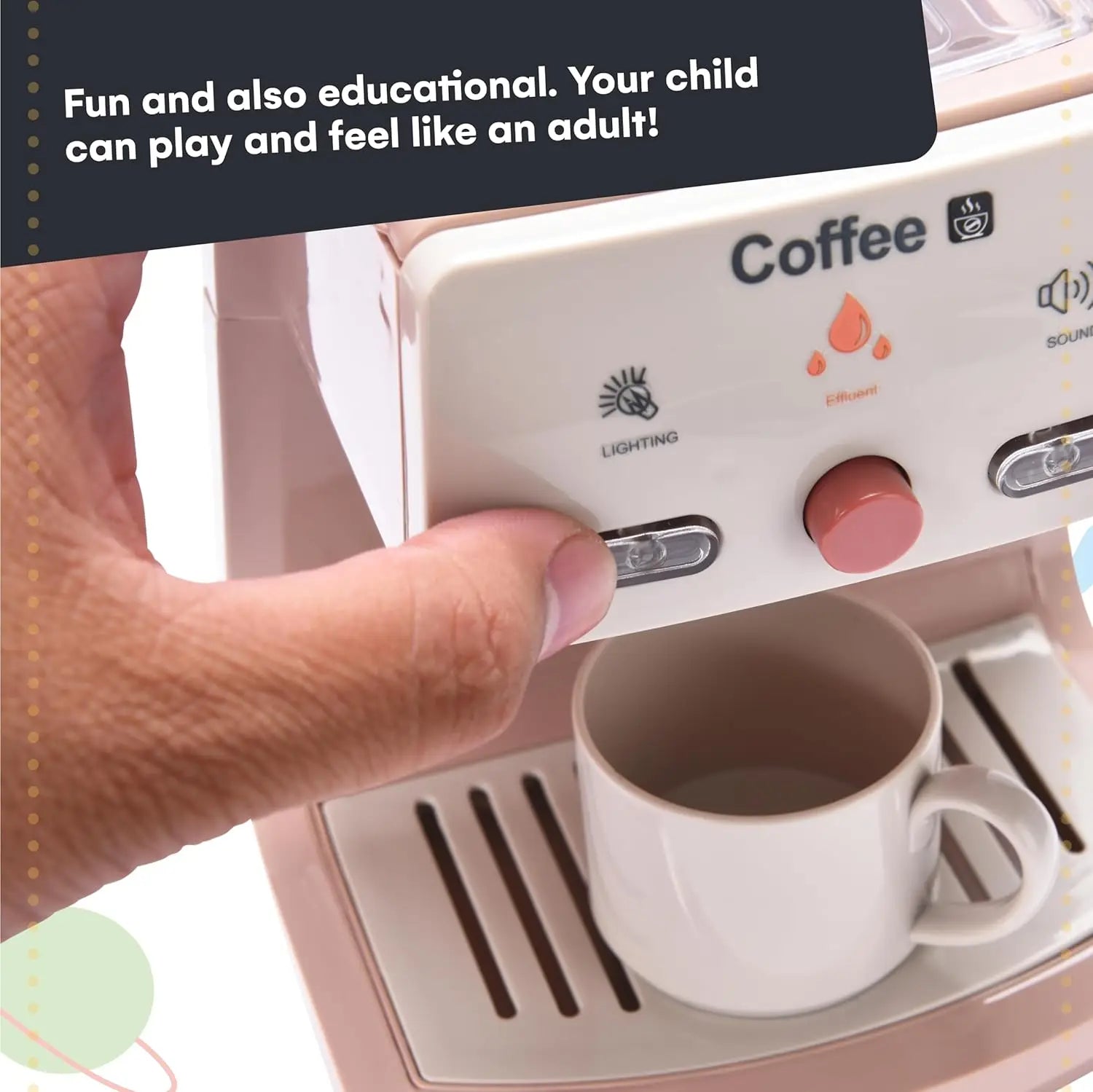 Coffee Maker Toy, Interactive Simulation, Light & Sound Effects, Perfect for Pretend Play