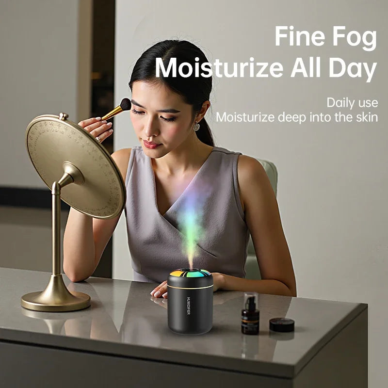 180ML Mini Air Humidifier USB Electric Aroma Diffuser Essential Oil Purifier Aromatherapy Mist Maker Lights For Car Home Bedroom