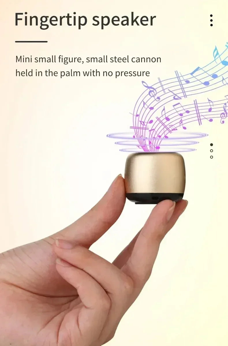 Mini Bluetooth Speaker HD Sound with Bass Smallest Wireless Speaker for Phone PC Tablet with Selfie Button Call Function Cute