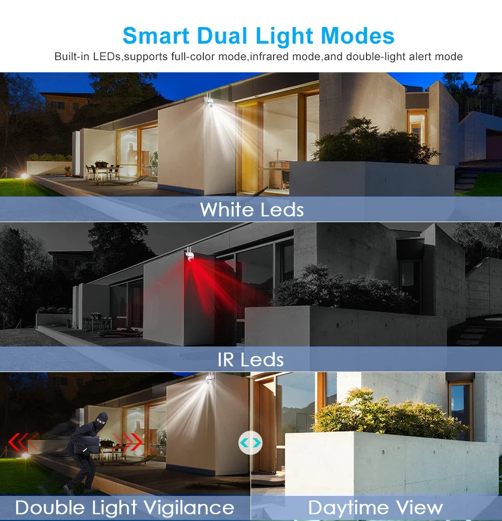 3MP WiFi Camera Home PTZ IP Camera Auto Tracking Security CCTV Camera Color Night Audio Wireless Surveillance Camera