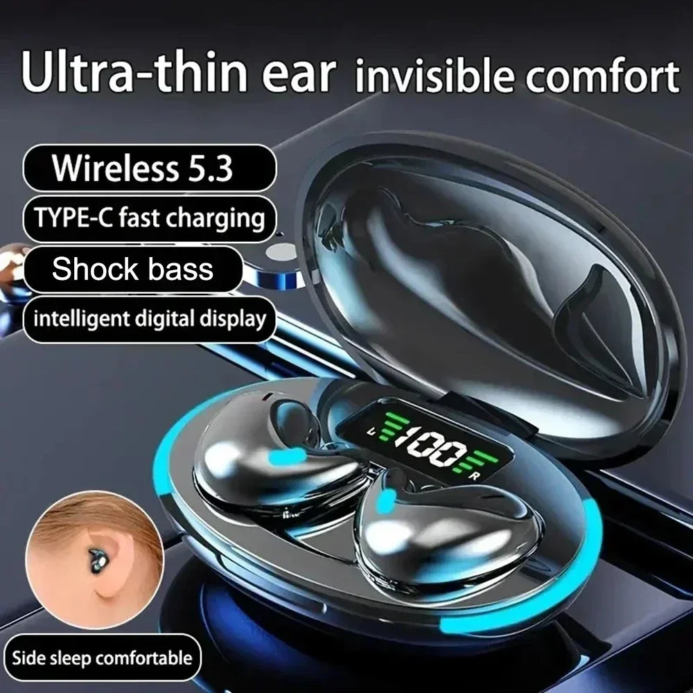 X55 Mini Earphone Wireless Earphone Headphones Noise Reduction Sport Game Sleep Bluetooth 5.3 Earbuds HIFI Stereo Music Headset