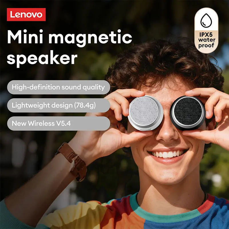 Choice Lenovo Bluetooth Speaker Magnetic Wireless Bluetooth 5.4 Player IPX5 Waterproof Mini Portable Loudspeaker Music HD103 Pro