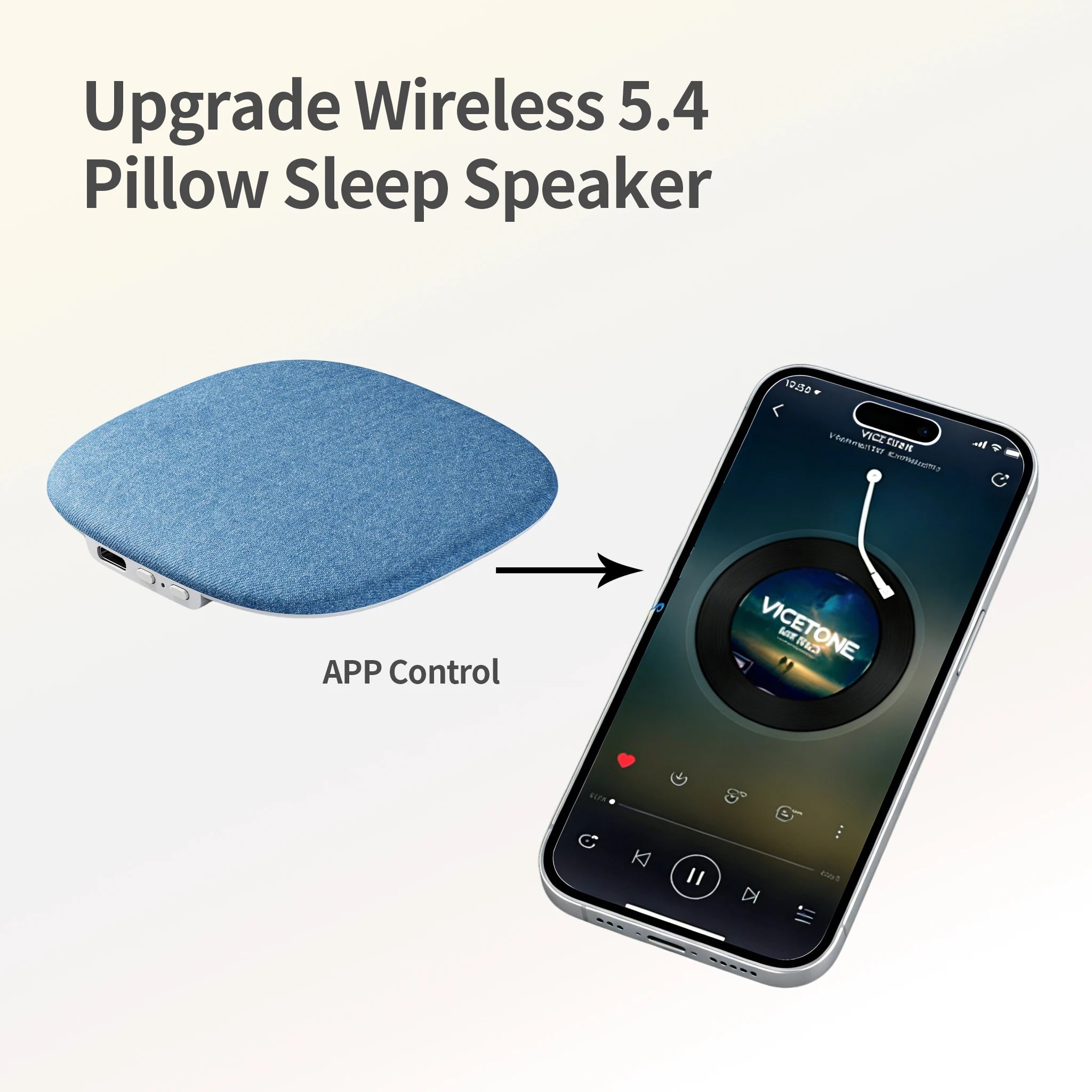 Bluetooth 6.0 Under-Pillow Speaker for Sleep Timer White Noise Sleep Aid Mini Portable Music Box Sleep Speaker