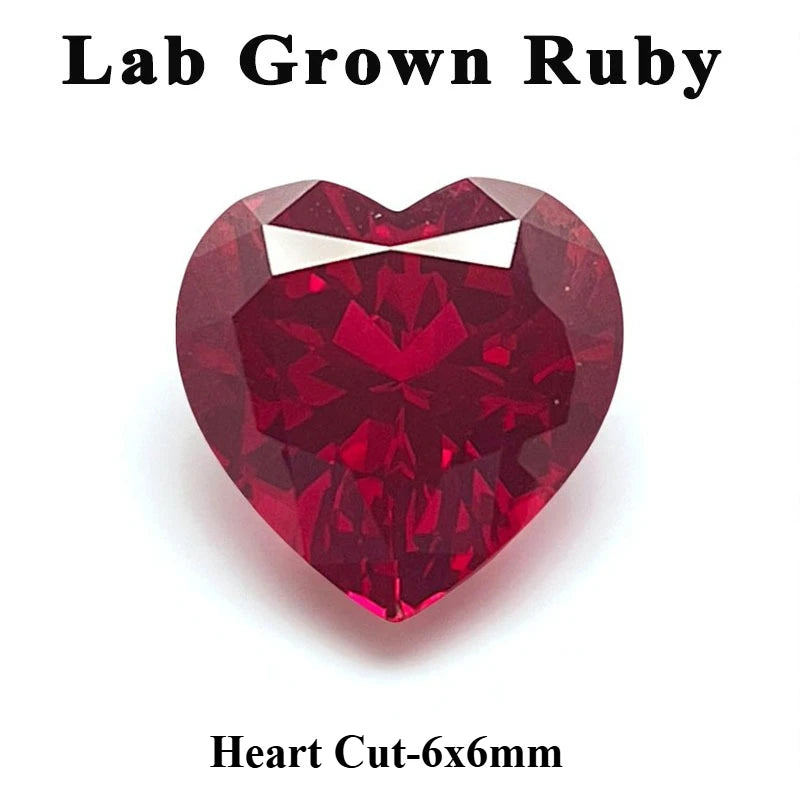 Top Lab Grown Ruby Oval Cut Pigeon Blood Red VVS1 Gemstone For Charms DIY Jewelry Making Selectable Certificate