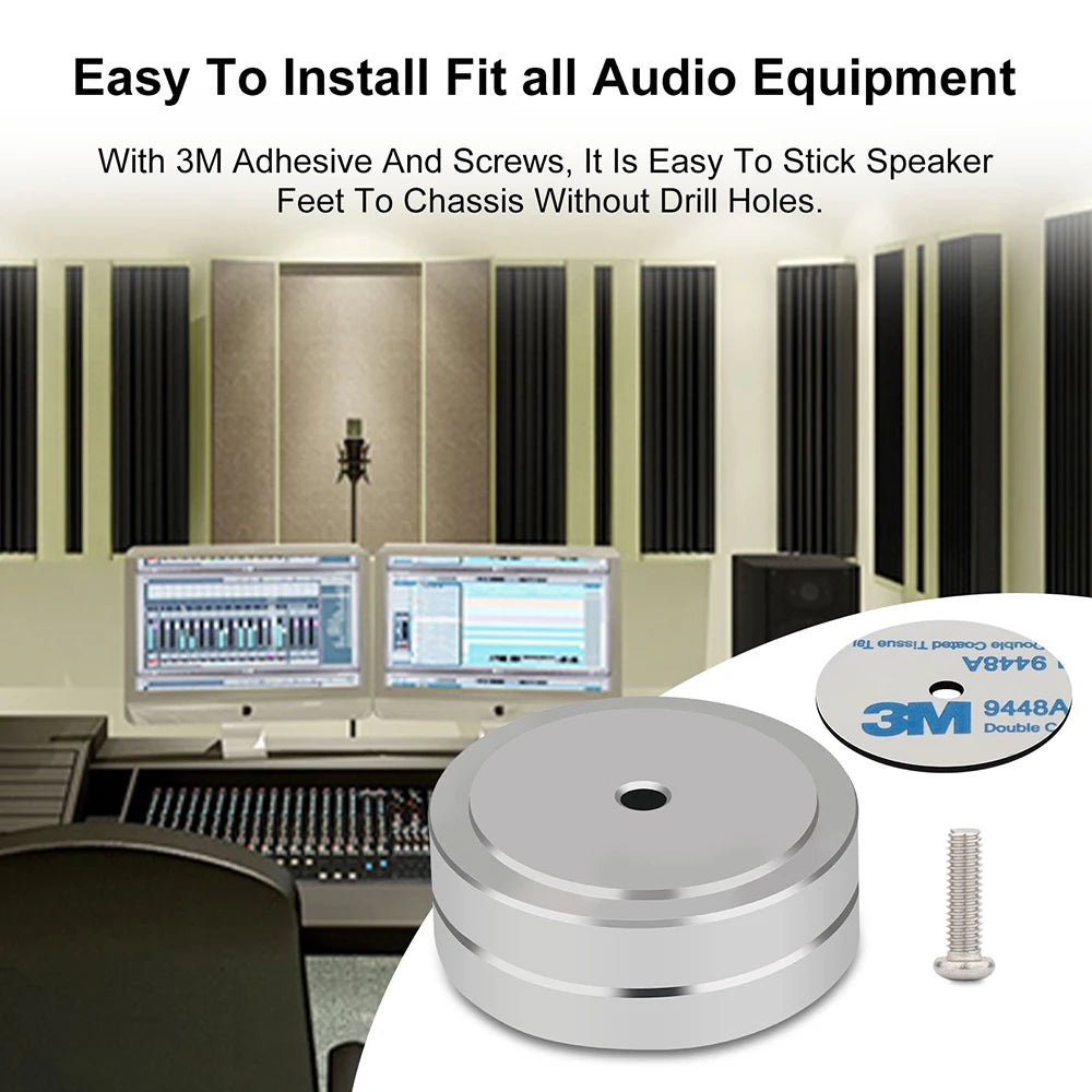 legs for speakers Speaker shoes audio equipment stand spikes amplifier supports Aluminum Feet With Non-Slip Rubber Rings