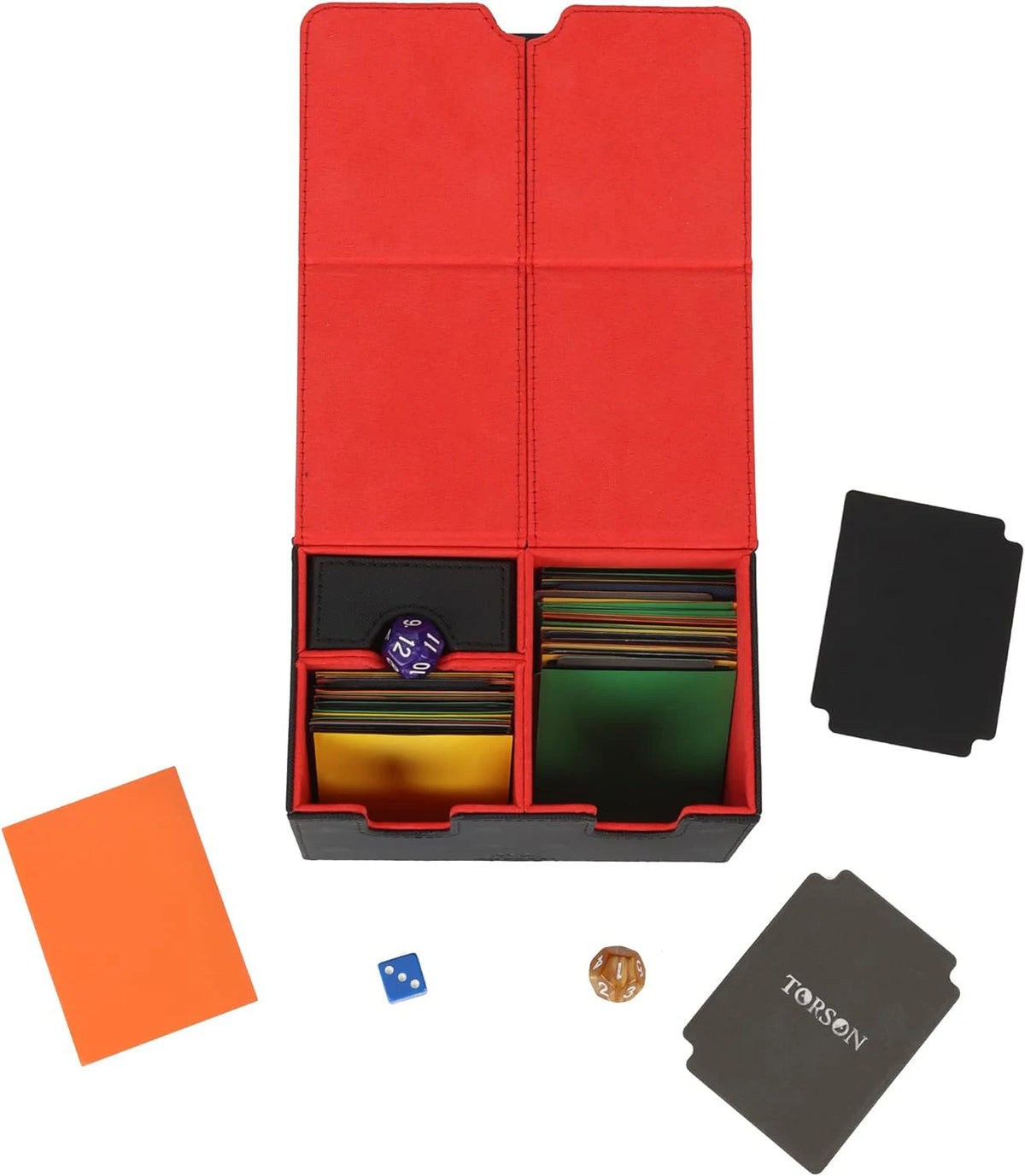 Card storage box card box big brand box solid color storage box top side installation toys games collection card for  Trading