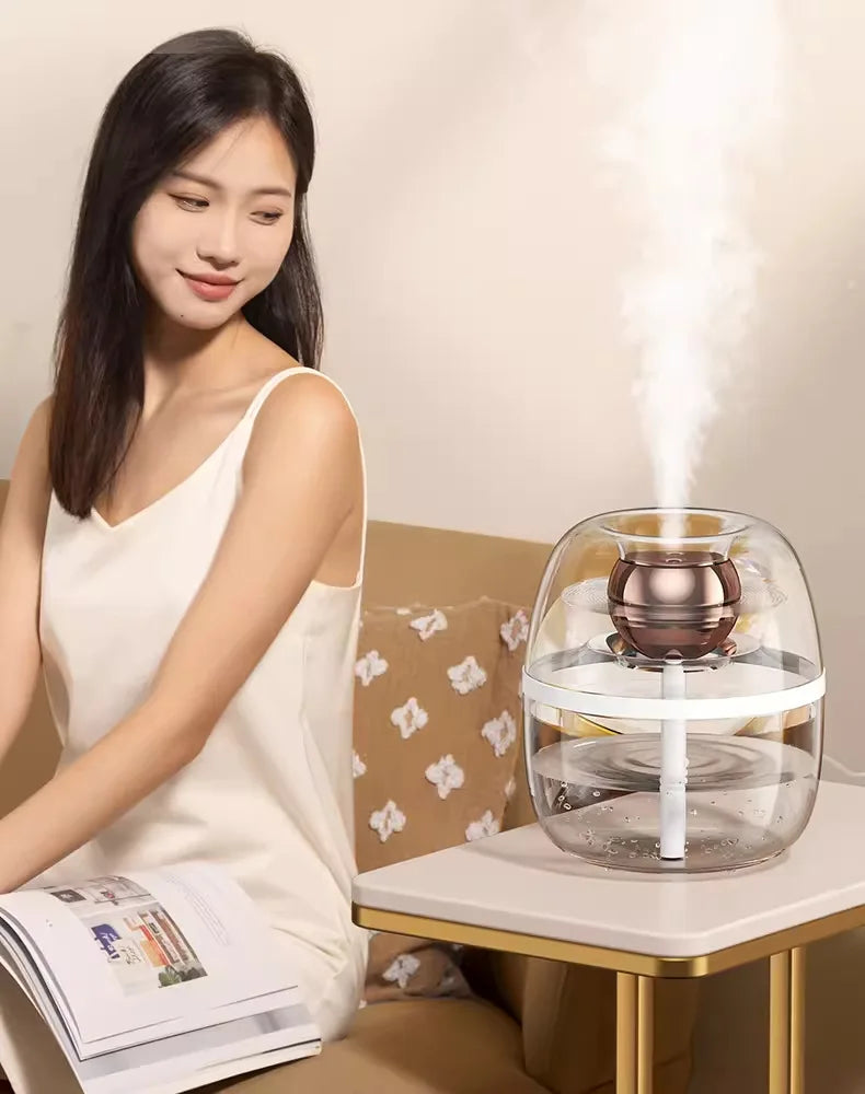 Humidifier Air Purifier Double Spray Humidifier with Night Light Quiet Humidifier Cool Mist Aromatherapy Heavy Fog Home Tool New