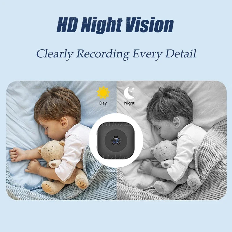 4K Mini Security Camera Full Color Night Vision High Definition WiFi Monitor Waterproof Motion Detect Surveillance Smart Home