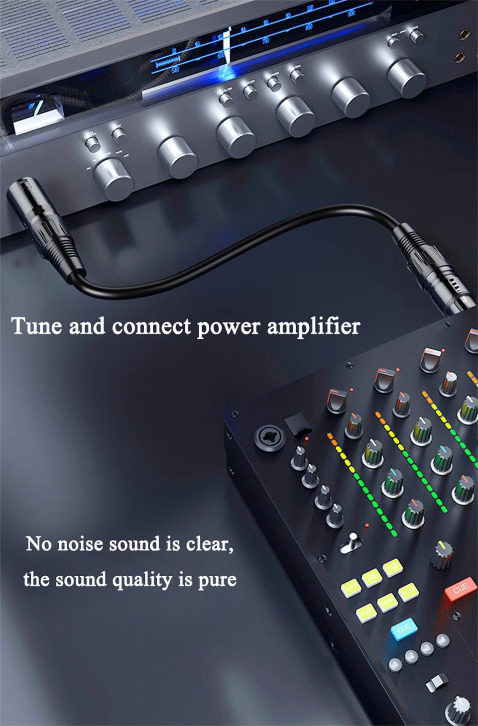 3Pin XLR Cable Audio Cable XLR Male to Female Microphone Extension Cables for Mixer Amplifiers Sound Cannon Balanced XLR Line