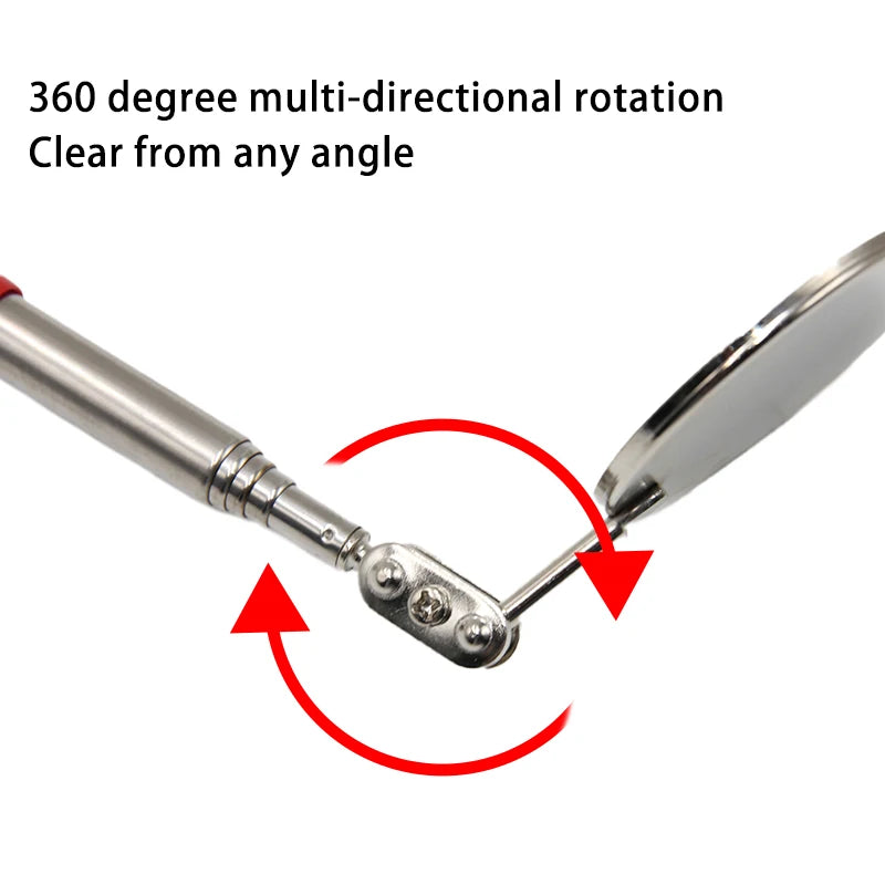 50mm Detection folding mirror 360° rotating reflector universal auto repair tool accessory telescopic bottom inspection mirror