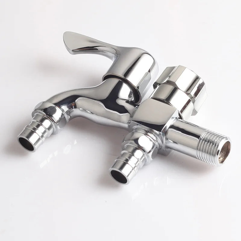 Washing Machine Tap 4-point Interface Double Ended Brass Faucet Mop Pool Expansion Faucet Multifunctional Bathroom Accessories