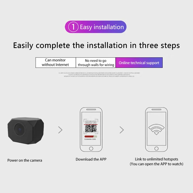 4K HD WiFi Mini Security Camera Smart Home Indoor IP Surveillance with APP Remote Monitoring Lightweight Portable Design 2026