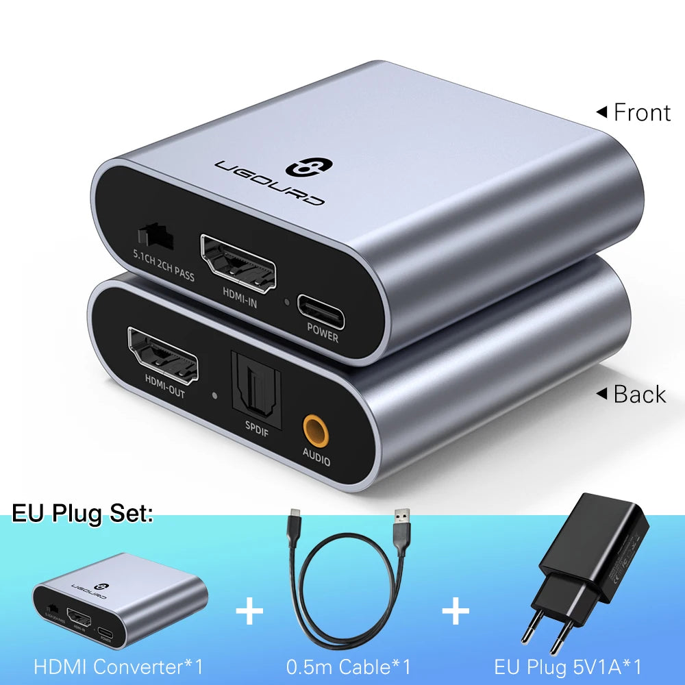 4K 30HZ HDMI-Compatible Audio Extractor Stereo Audio Converter 3.5mm 4k X 2k Audio Splitter Adapter For PS4 TV DVD Home Theater