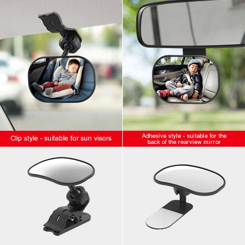 Car interior baby observation mirror, car child safety seat rearview mirror, installation of auxiliary mirror, reverse blind spo