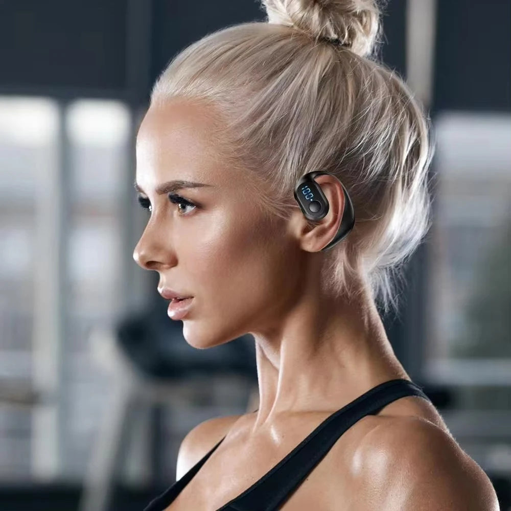 Bluetooth 5.4 Ear Hook Headphone With Mic TWS Wireless Earphone HiFi Stereo Noise Reduction Driving Headset Waterproof Earbud
