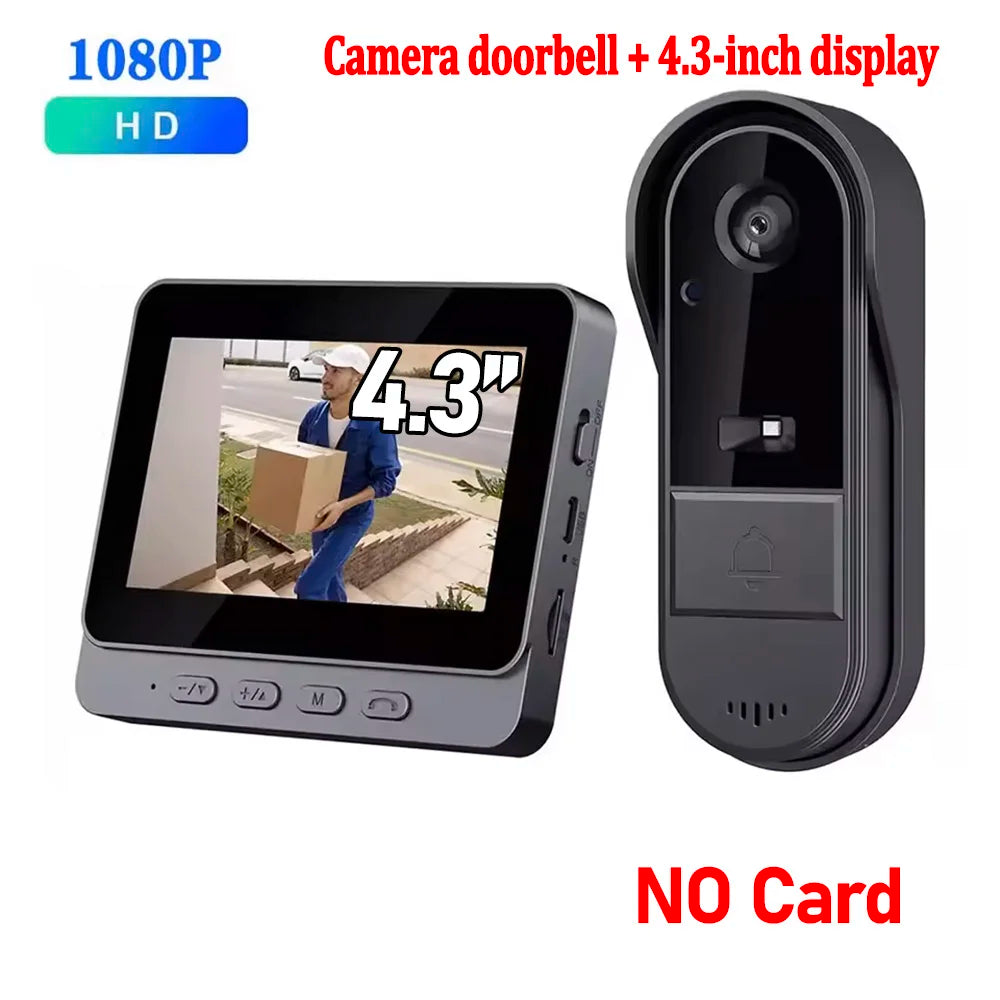 Wireless Video Doorbell Camera Bundle Smart Security with Night Vision 2.4G WiFi HD Motion Detection Cloud Storage