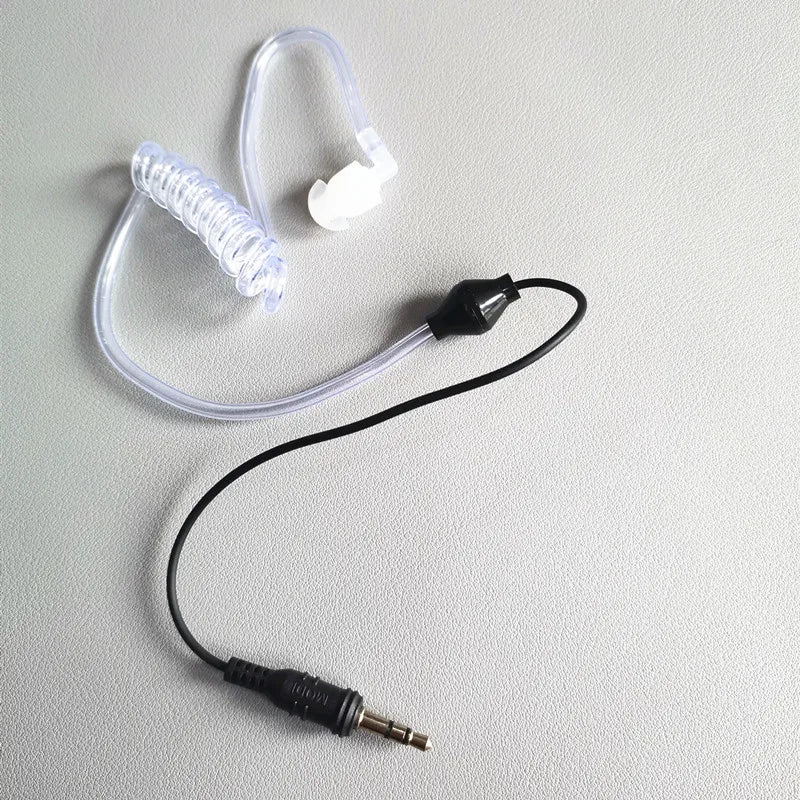 ICCL-Walkie Talkie Accessories, Earpiece Headset for Baofeng 888S, Uv5r, Uv9r,Jack Audio Listen Only Coil, Clear Tube Earphone