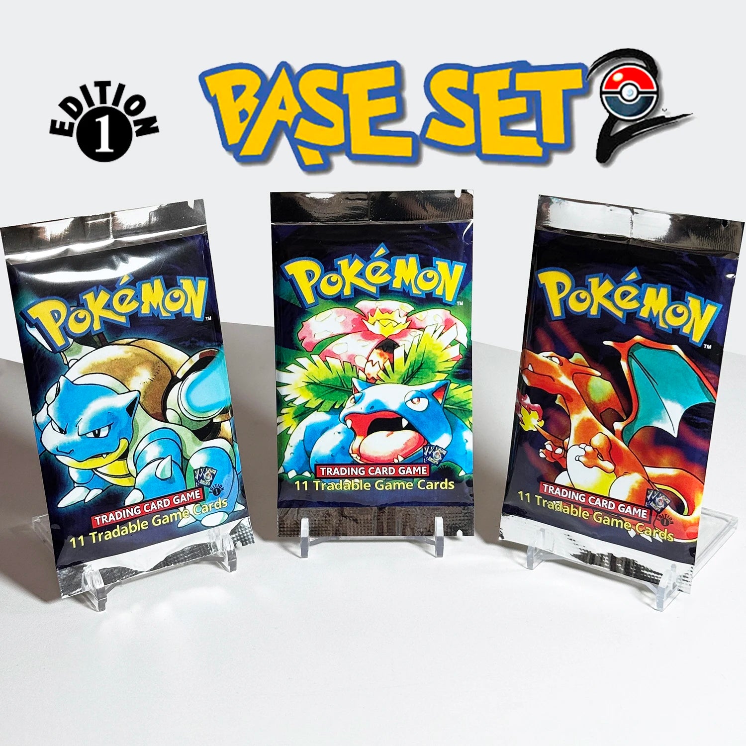 PKM 1ST Edition Battle Booster Packs Classic Base Set Proxy Game Cards Charizrd Blastoise Venusaur Collection PTCG Toys Boy Gift