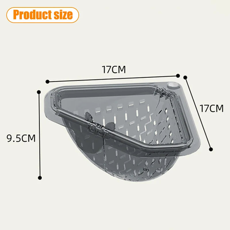 Magnetic Anti-leak Kitchen Sink Filter Multifunctional Triangular Hanging Durable Food Waste Collector Drain Rack Kitchenware