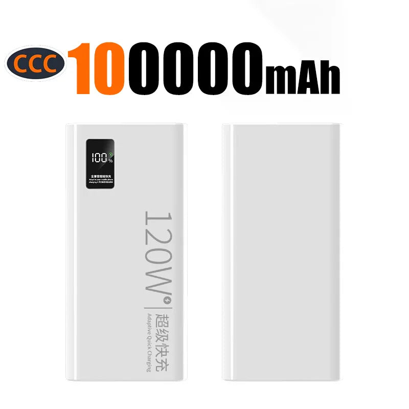 500000mAh Large-capacity Super-fast Charging Power Bank With Digital Display Portable Mobile Power Supply for All Phones