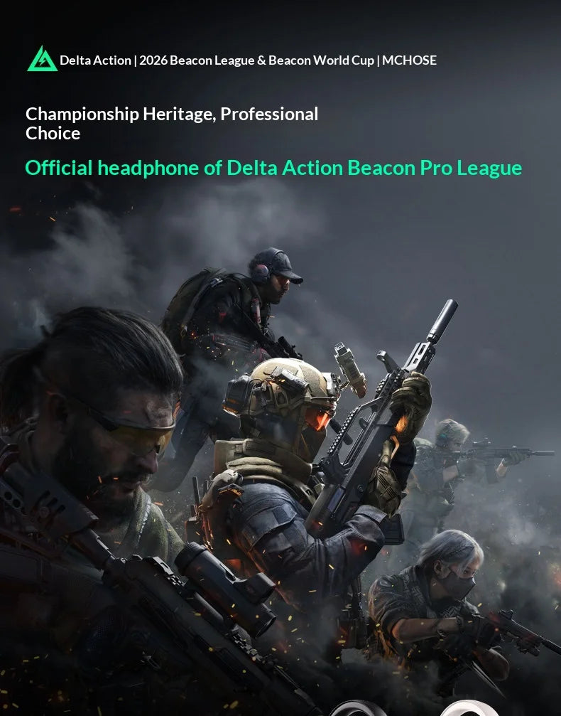 MCHOSE V9 Turbo Gaming Headset Support BT 2.4G Low Latency Wireless E-Sport Top Speed Connection with 2000mAh Magnetic Charging