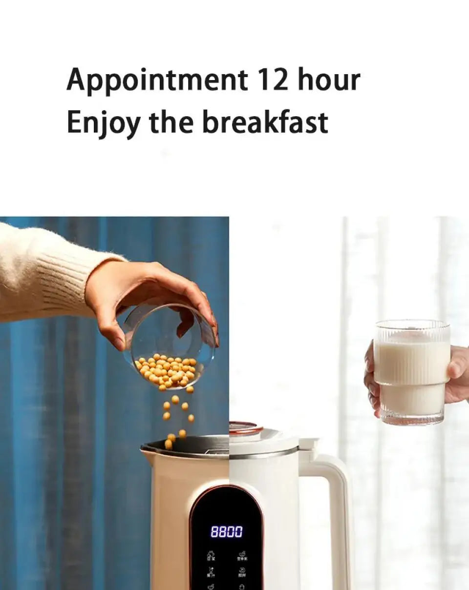 800ml/1500ml Soy Milk Machine Electric Juicer Blender Mixer Soybean Milk Maker High Speed Blenders 10 Blades Breakfast Machine