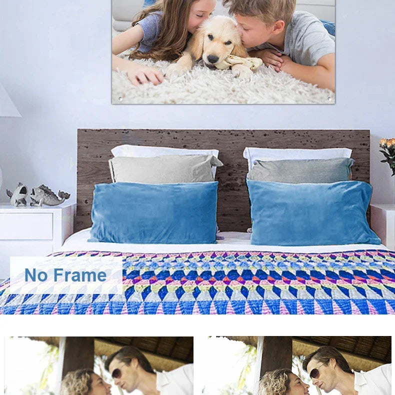 Custom Photos Wall Art with Your Photos Decor Paintings Personalised Gifts Custom Posters Canvas Prints in Any Size Wood Frame