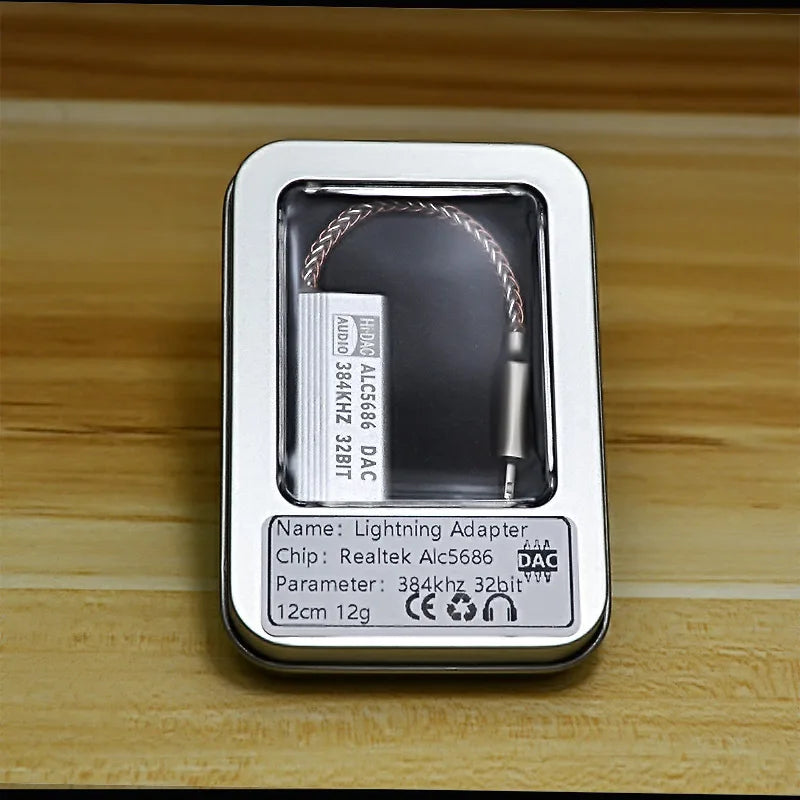 ALC5686 CX31993 HiFi DAC Headphone Amplifiers Audio Decoding AMP Adapter Sound Card Digital Decoder 32bits/384KHz For iPhone iOS
