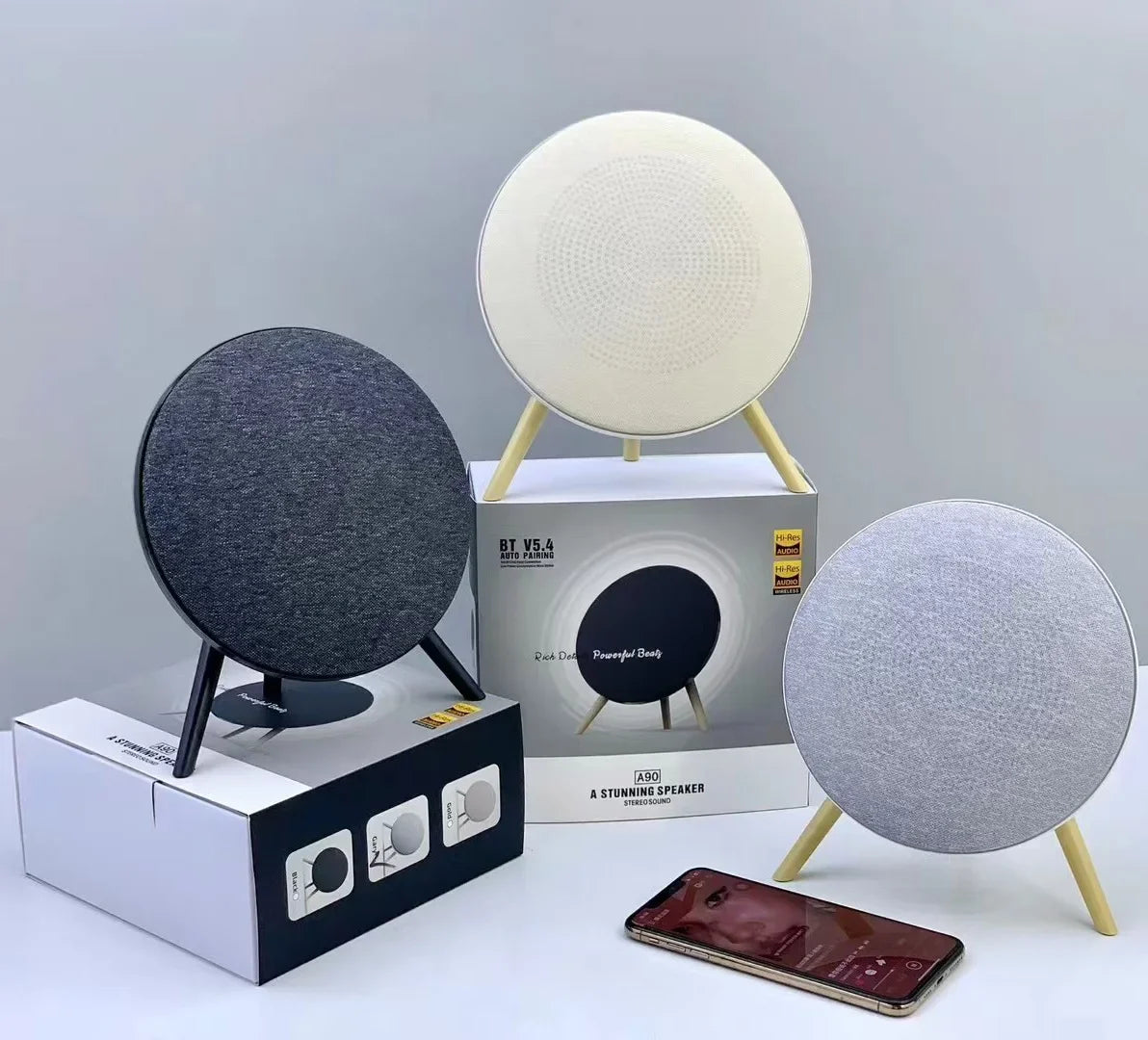 Mini Bluetooth Speaker UFO Design BT 5.4 HIFI Stereo Wireless Boombox Home Theater Sound System Support TWS TF USB AUX FM Play