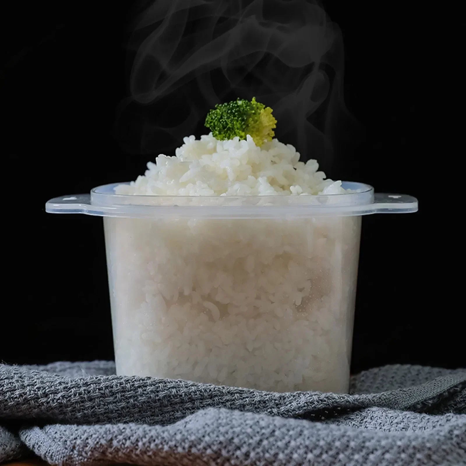 Food gradePP microwave rice cooker multifunctional rice washing and draining quick cooking lunch box suitable for office workers