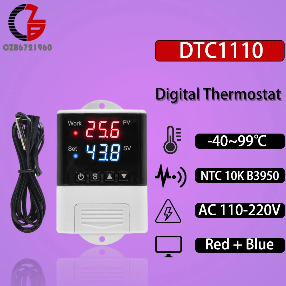 Wifi Thermostat Humidistat 12V 110V 220V Digital Temperature Humidity Controller Regulator Auto Car Incubator Thermoregulator