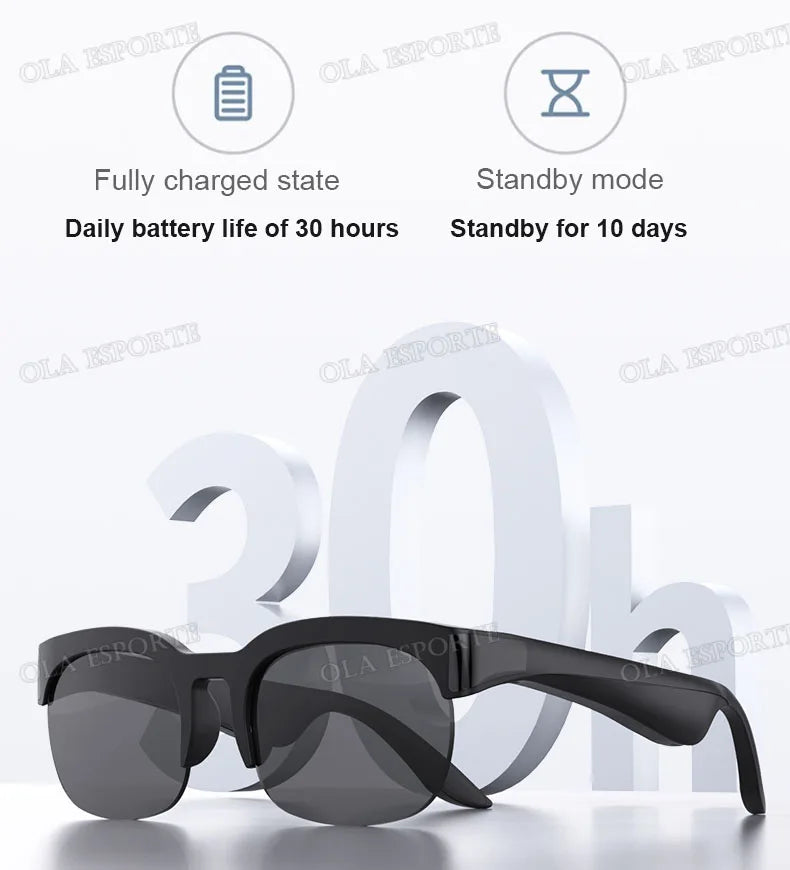 2026 New Smart Glasses Bluetooth Call Voice Assistant Music Outdoor Sport Smartglasses Men Women UV-Protection SunGlasses
