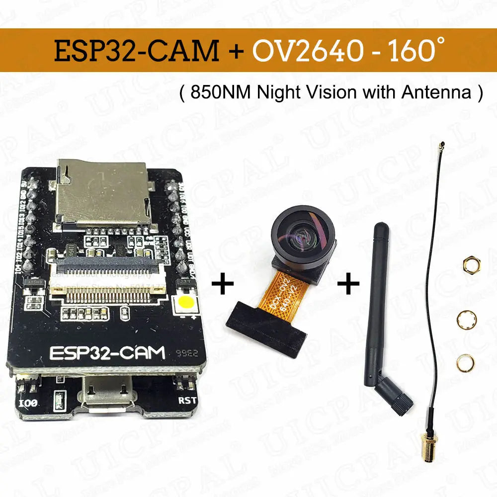 Original ESP32-CAM Camera Module Kit 2.4 GHz WiFi Bluetooth 8MB PSRAM OV2640 Camera Module 66 120 160 Degree 850nm Night Vision
