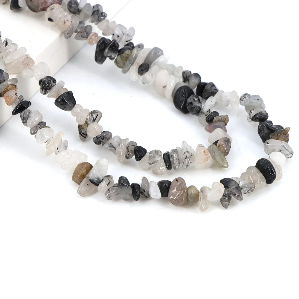 3-5mm/5-8mm Natural Garnet Amethyst Aquamarine Beads Irregular Freeform Chip Gravel Shape Stone Bead DIY Jewelry Making Bracelet