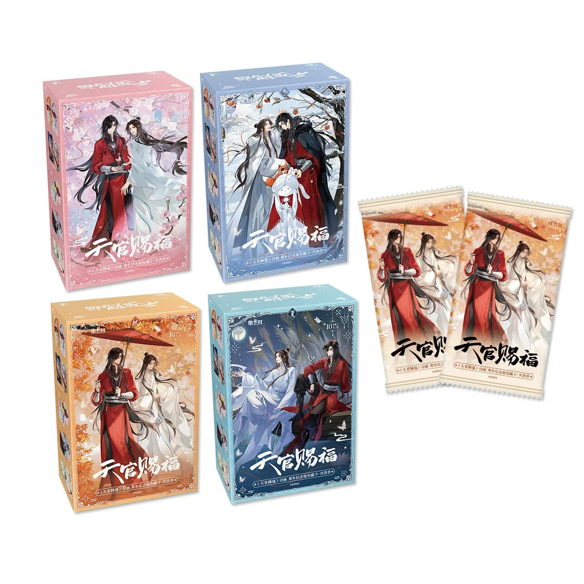 In Stock Tianguan Blessing Four Seasons Card Anime Anniversary Edition Collected Card Blind Box Original Nice Festival Gift Toys