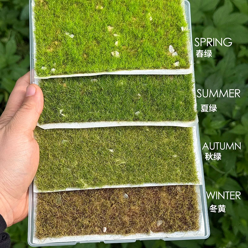 11*15cm Model Grass Turf With Stone Lawn Model Material Micro Landscape Platform Diy Material 1/64 Scale Train Railway Layout