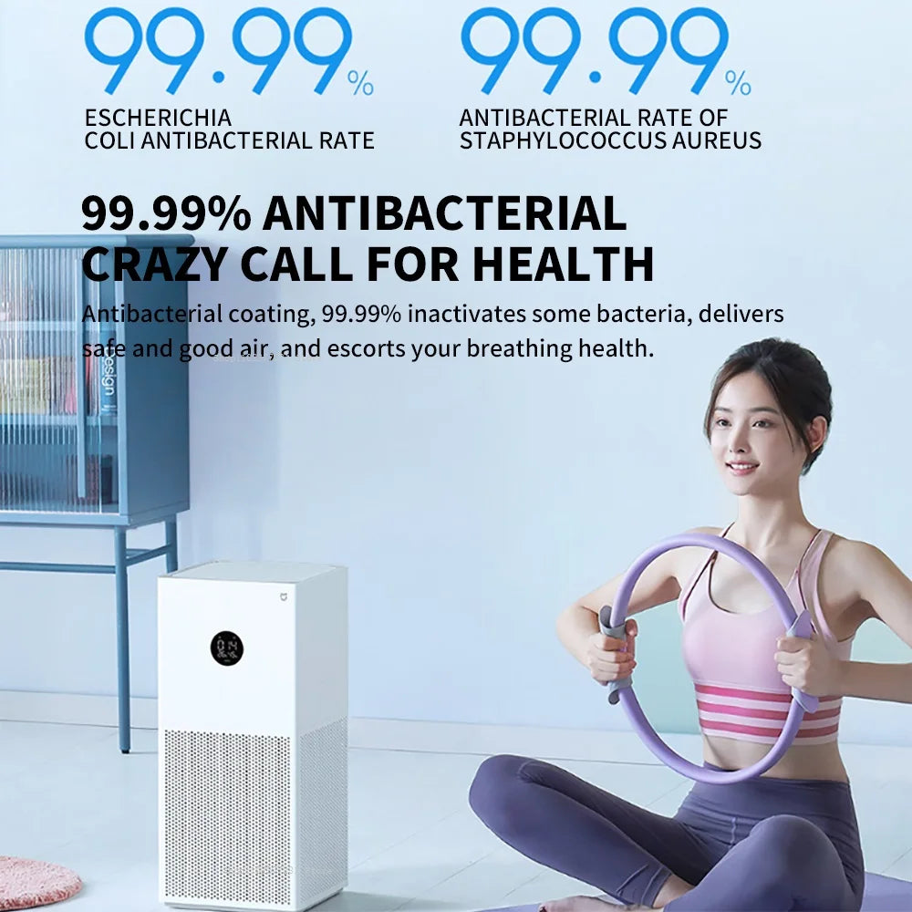 NEW MIJIA Smart Air Purifier 4 Lite LED Display Quadruple Purification Aldehyde Removal Home Air Ionizer 35.8dB(A) Low noise